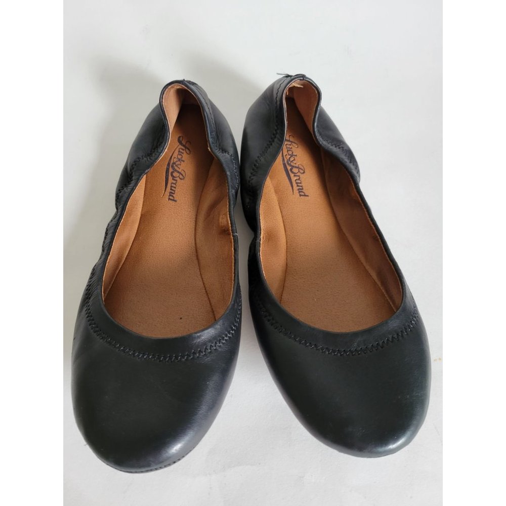 Lucky Brand Black leather ballet flats size 6.5